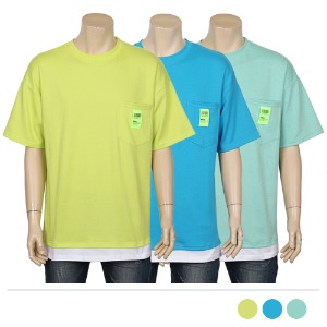 MTSS20131  바코드텍 배색 포인트 반팔 티셔츠