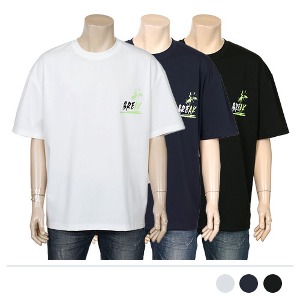 MTSS23077 룰스 프린팅 라운드 반팔 티셔츠 (여름)