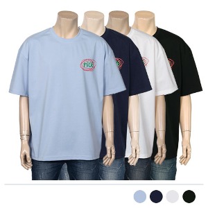 MTSS23079 로즈샤인 프린팅 라운드 반팔 티셔츠 (여름)